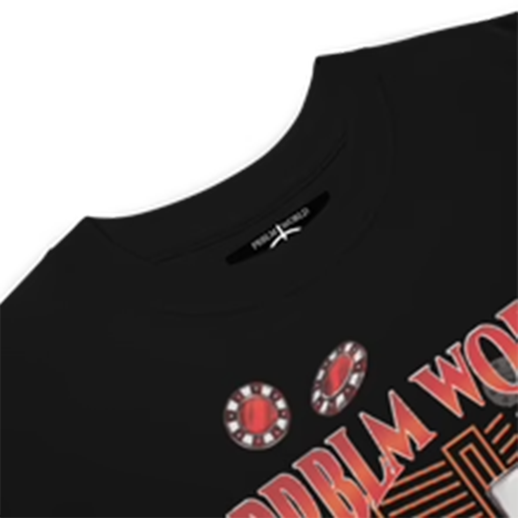 Casino Print T Shirt Black
