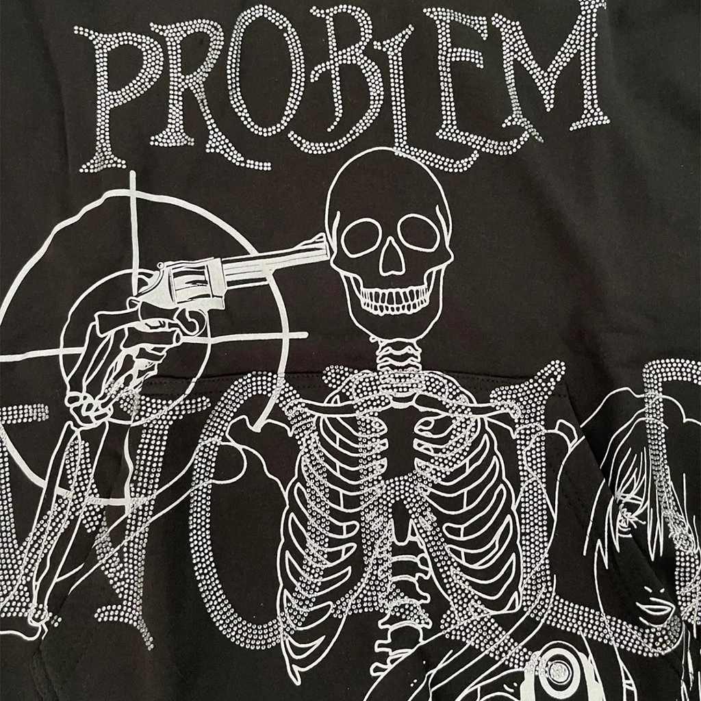 Rhinestone Hoodie Black 2 Rhinestone Hoodie Black 2