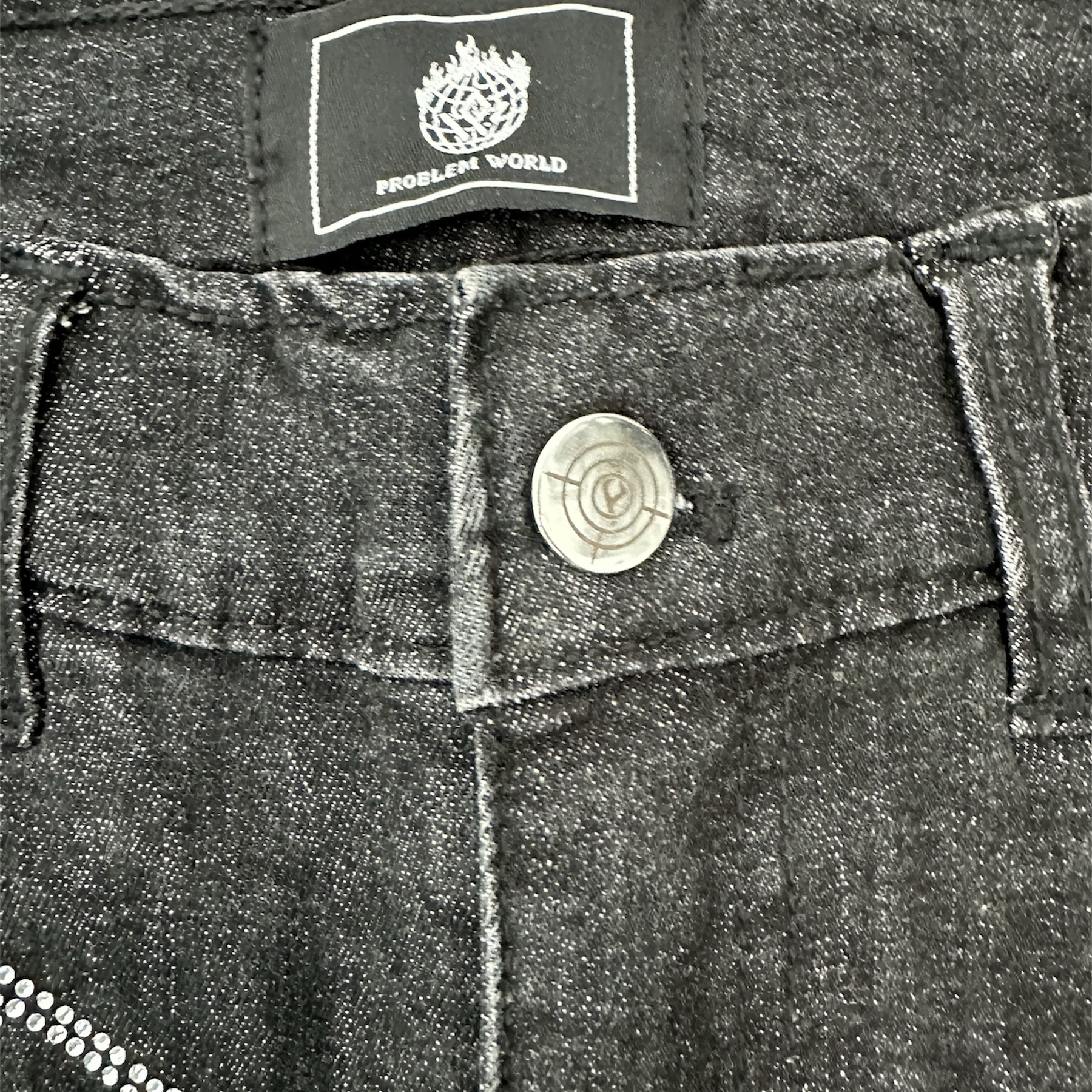 Shop Problemsworldwide Rhinestone Spider Denim - Glitter Print